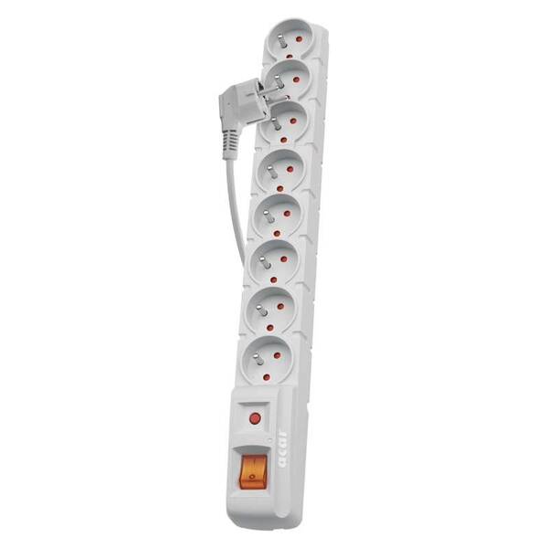 Přepěťová ochrana EMOS P53898, 1,5 m, 8 zásuvek šedá

