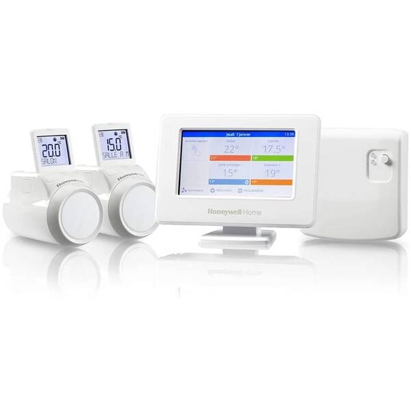 Kompletní sada Honeywell Evohome Starter Set 2 Kotel CZ Evohome Touch WiFi + 2x termohlavice HR92 + BDR91 

