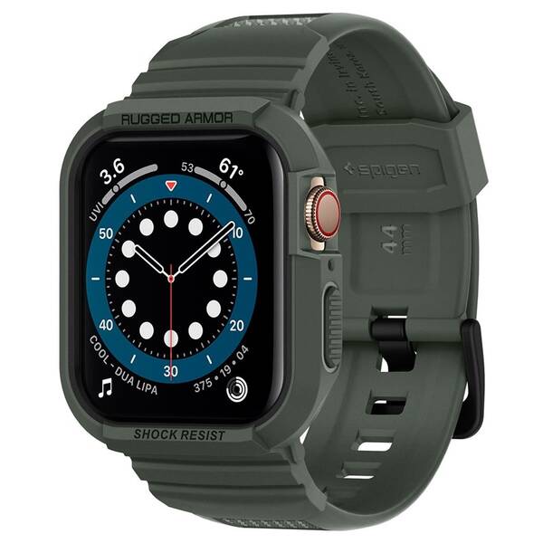 Ochranné pouzdro Spigen Rugged Armor Pro na Apple Watch 44/45 mm zelený

