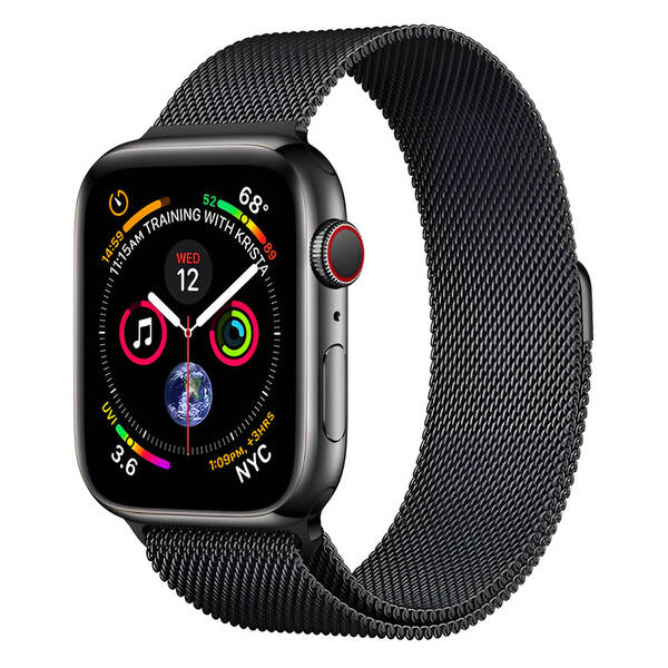 Řemínek RhinoTech milánský tah na Apple Watch 42/44/45 mm černý

