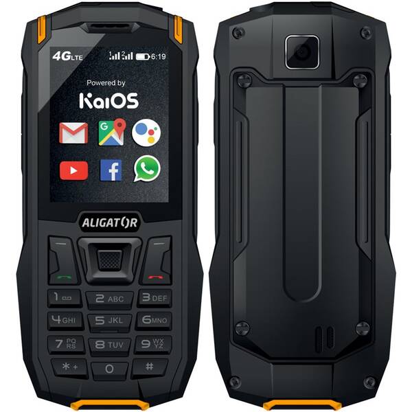 Mobilní telefon Aligator K50 eXtremo černý/oranžový

