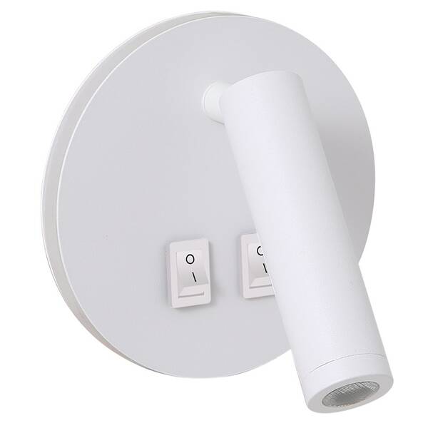 Nástěnné svítidlo IMMAX GOAL LED, 2 vypínače, 6W bílé

