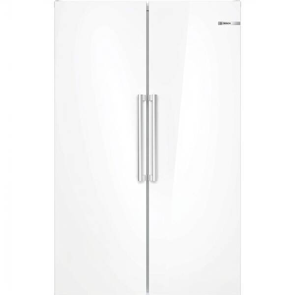 Americká lednice Bosch KSN36VWCG + GSN36VWDG bílá

