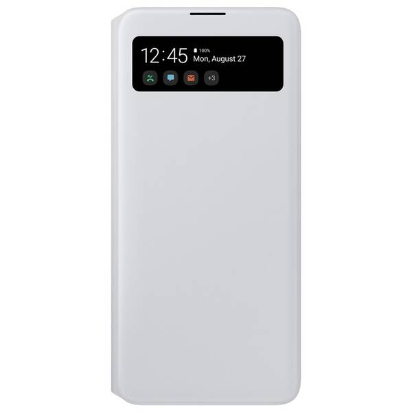 Pouzdro na mobil flipové Samsung S View Wallet Cover na Galaxy A71 bílé

