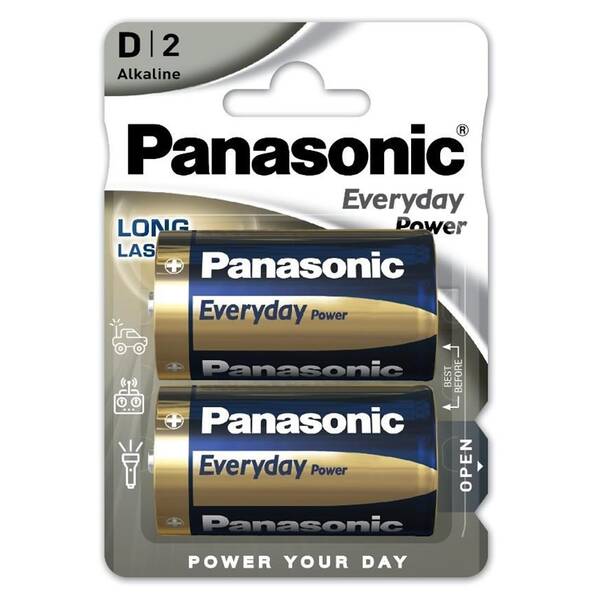 Baterie alkalická Panasonic Everyday Power D, LR20, blistr 2ks 

