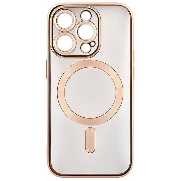 Kryt na mobil WG Magic Eye Magnet na Apple iPhone 14 Pro zlatý/průhledný

