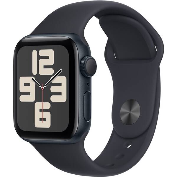 Chytré hodinky Apple GPS 44mm pouzdro z temně inkoustového hliníku - temně inkoustový sportovní řemínek - M/L 

