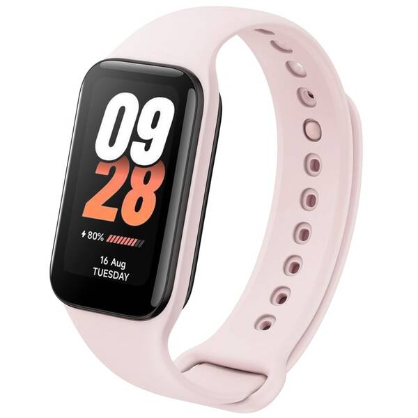 Řemínek FIXED Silicone Strap na Xiaomi Smart Band 8 Active/9 Active růžový

