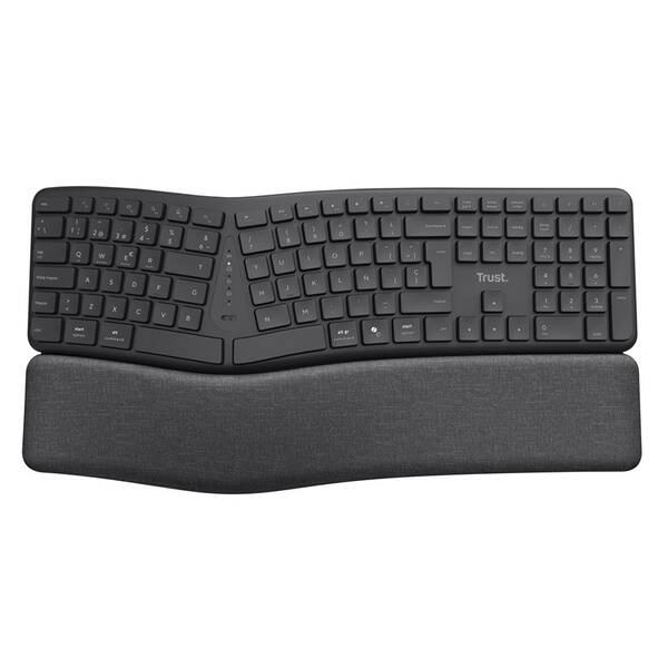 Klávesnice Trust Keyra Ergonomic, US černá

