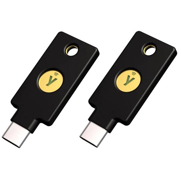 Bezpečnostní token Yubico YubiKey 5C NFC, 2 ks černý

