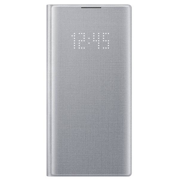 Pouzdro na mobil flipové Samsung na Galaxy Note10 stříbrné

