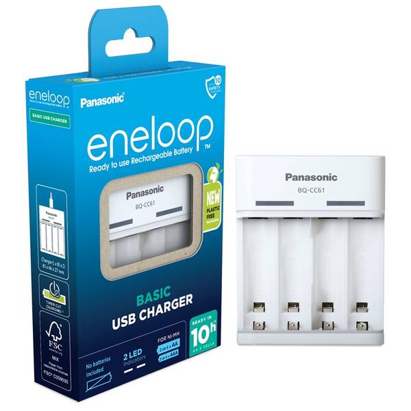 Nabíječka Panasonic Eneloop BQ-CC61 na USB pro AA,AAA 


