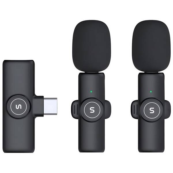 Mikrofon Soundeus Wireless Lavalier, USB-C černý

