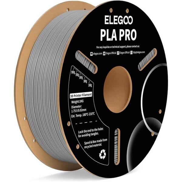 Filament Elegoo PLA P 1,75mm šedý

