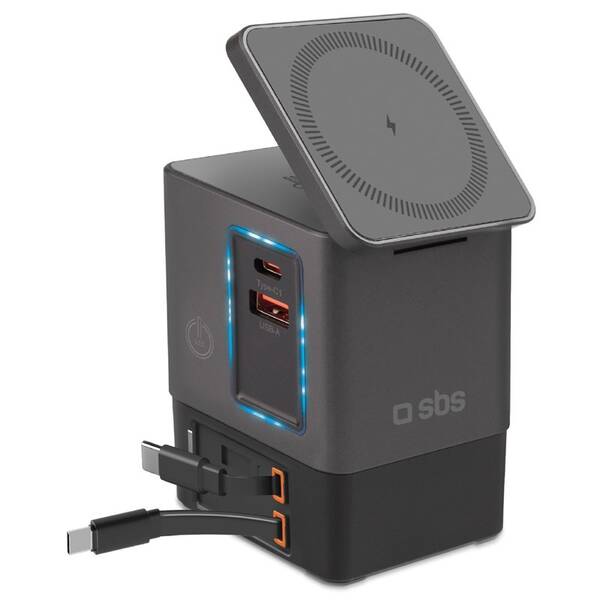 Bezdrátová nabíječka SBS MagSafe-compatible Wireless Power Dock 6-in-1 100 W černá


