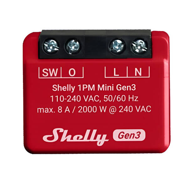 Modul Shelly Shelly Gen3 1PM Mini, spínací modul, WiFi 

