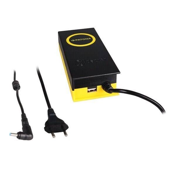 Napájecí adaptér PATONA pro notebooky HP, 19V, 4,7A, 90W, konektor 4,5x3mm, výstup USB 

