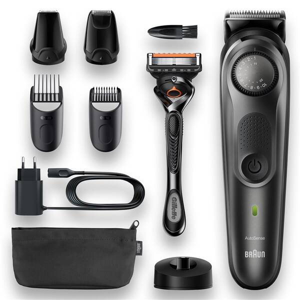 Zastřihovač vousů Braun BT 7340 Metallic Grey 

