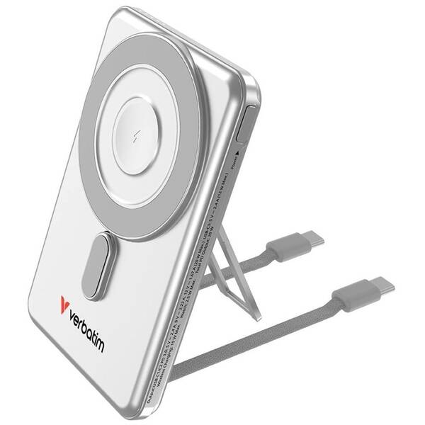 Powerbanka Verbatim Charge 'n' Go 2C, 2× USB-C, 5000 mAh stříbrná

