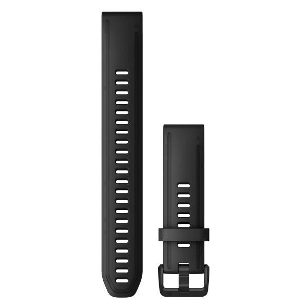 Řemínek Garmin QuickFit 20mm, silikonový, černý, velikost L, černá přezka 

