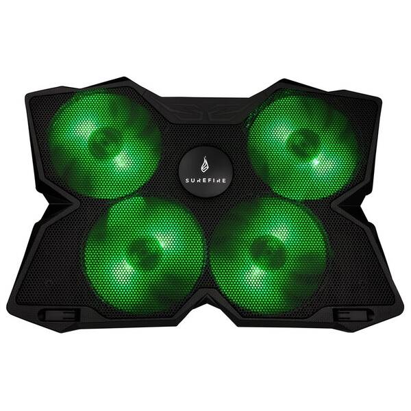 Chladící podložka pro NTB SureFire Bora Gaming do 17" černá/zelená

