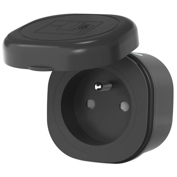 Chytrá zásuvka IMMAX NEO LITE Smart, venkovní, s kolíkem, typ E, IP44, Wi-Fi černá

