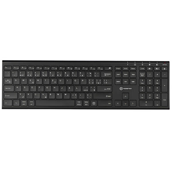 Klávesnice Powerton UltraSlim, CZ/SK černá


