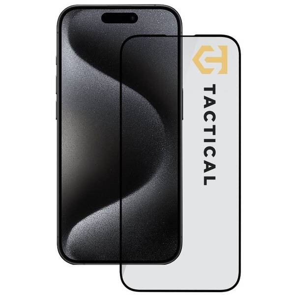 Tvrzené sklo Tactical 5D na Apple iPhone 15 Pro černé

