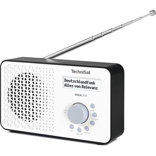 Radiopřijímač s DAB+ TechniSat VIOLA 200 černý/bílý

