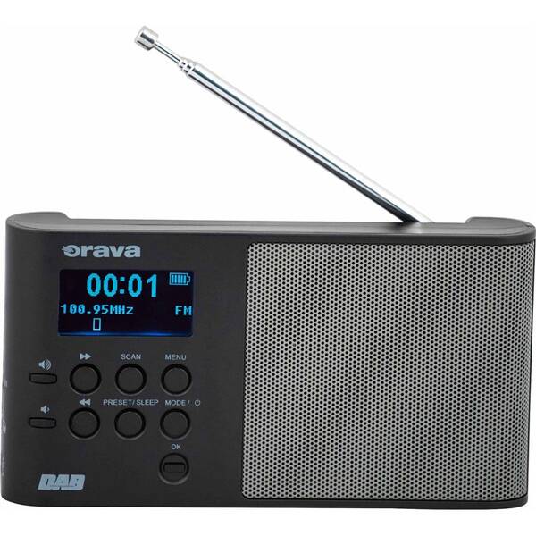 Radiopřijímač s DAB+ Orava DAB černý

