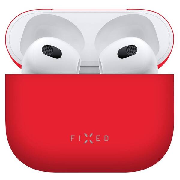 Pouzdro FIXED Silky pro Apple AirPods 3 (2021) červené

