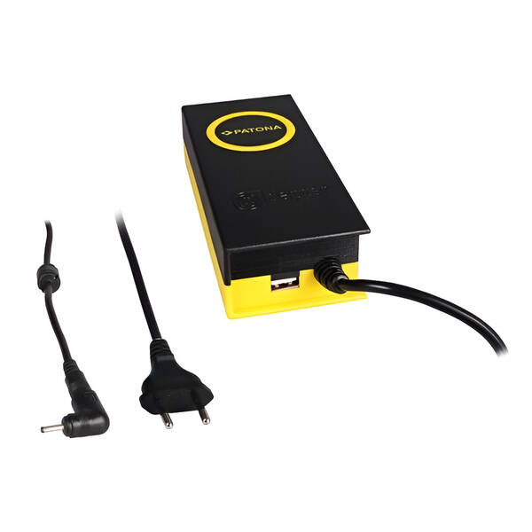Napájecí adaptér PATONA pro notebooky Acer, ASUS, Samsung, 19V, 4,7A, 90W, konektor 3x1,1mm, výstup USB 

