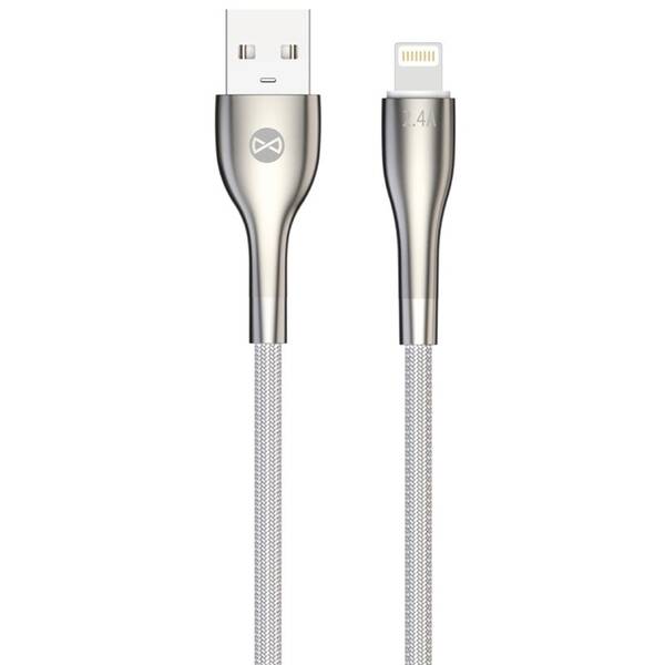 Kabel Forever Sleek USB/Lightning, 2,4 A, 1 m bílý

