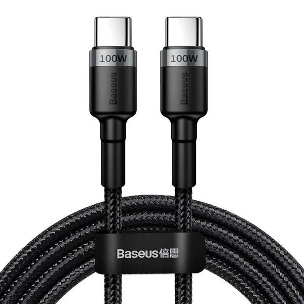 Kabel Baseus Cafule USB-C/USB-C PD2.0 100W, 5A, 2m černý/šedý

