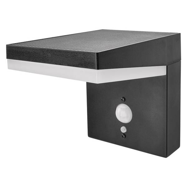Nástěnné svítidlo EMOS Verea ZGK044S, zahradní, IP44, PIR, solární černé

