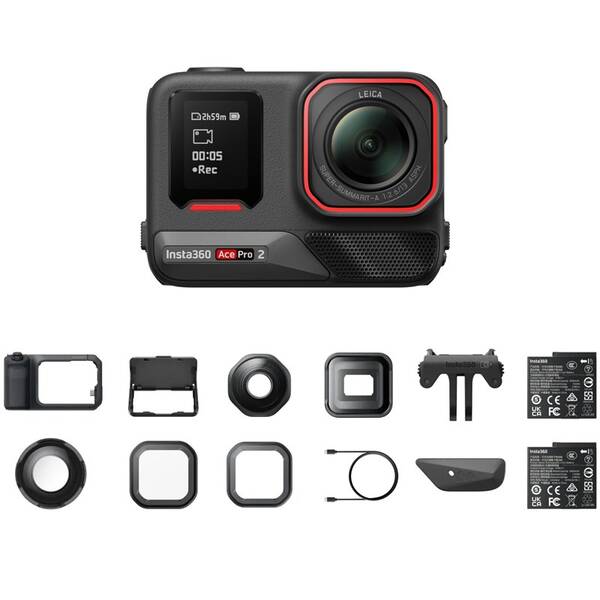 Outdoorová kamera Insta360 Ace Pro 2 Ultimate Videography Bundle černá

