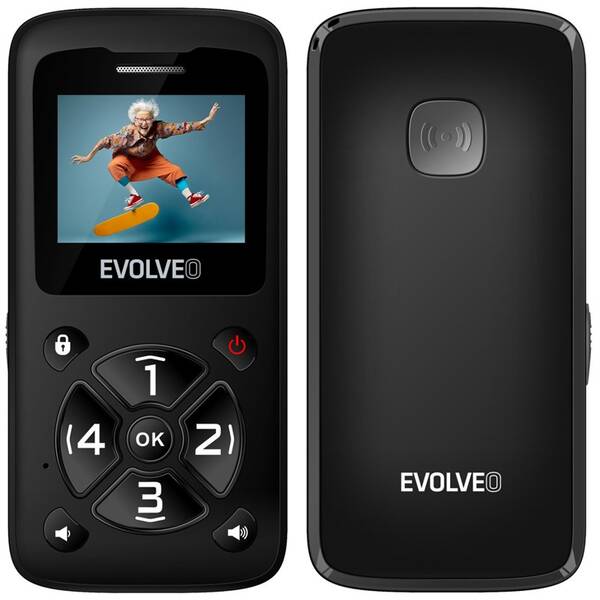 Mobilní telefon Evolveo EasyPhone ID černý

