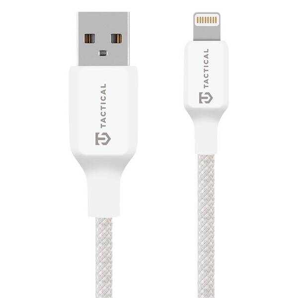 Kabel Tactical Stitch Thread USB-A/Lightning 0,3m bílý


