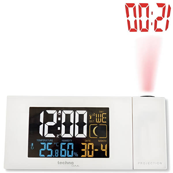 Budík TechnoLine WT 537 bílý

