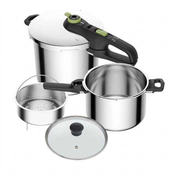 Tlakový hrnec Tefal P2586800 Secure Trendy 6 l + 8 l nerez

