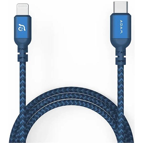 Kabel ADAM Elements AE PeAk II C120B USB-C/Lightning, 1,2 m modrý

