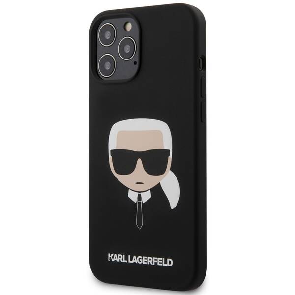 Kryt na mobil Karl Lagerfeld Head na Apple iPhone 12 Pro Max černý

