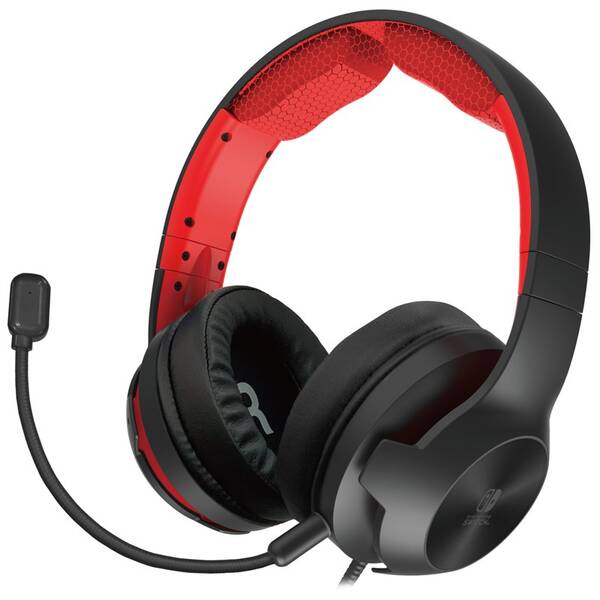 Headset HORI Gaming pro Nintendo Switch černý/červený

