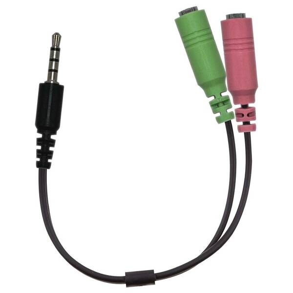 Redukce Genius ACC-100, 3,5 mm Jack/ 2x zásuvka 3,5 mm Jack černá

