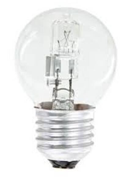 Žárovka halogenová EMOS mini globe, 42W, E27, teplá bílá 

