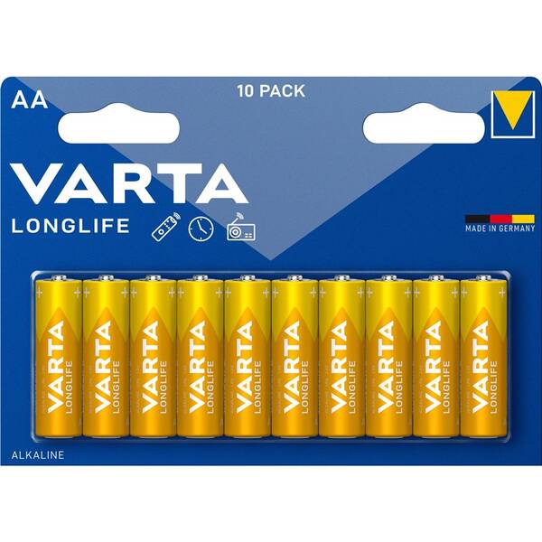 Baterie alkalická Varta AA, LR06, blistr 10ks 

