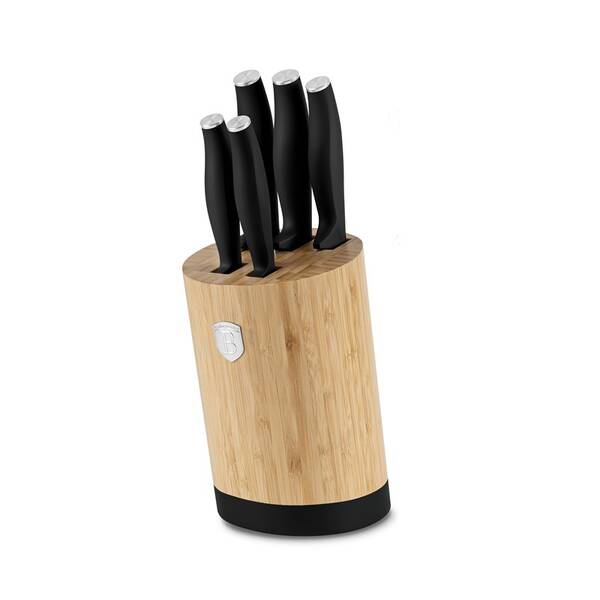 Sada kuchyňských nožů Berlinger Haus BH-2753 BAMBOO Matte Black Collection (6 ks) černá

