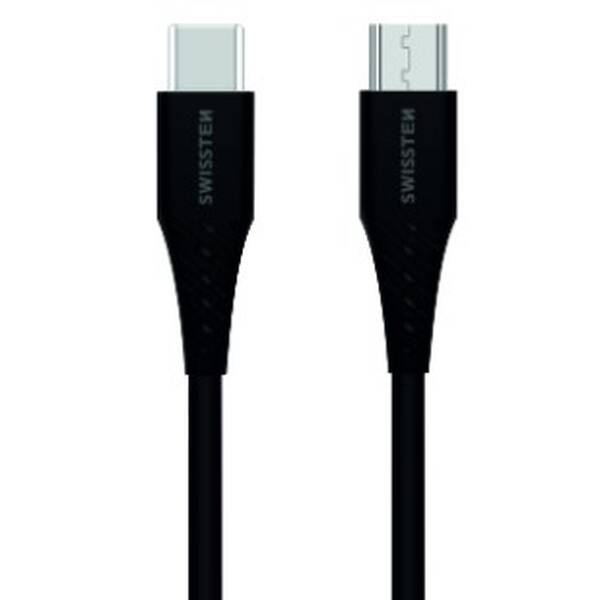 Kabel Swissten USB-C/Micro USB, 1m černý

