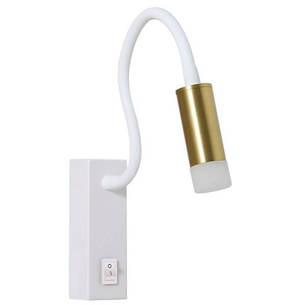 Nástěnné svítidlo IMMAX GOAL LED, vypínač, 3W bílé/zlaté

