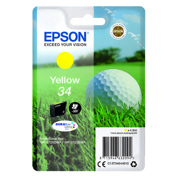 Inkoustová náplň Epson 34, 300 stran žlutá

